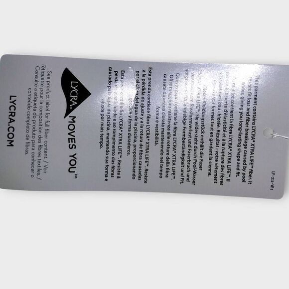 Lands End Womens Swimsuit Sz 2X Navy Print One Pc Tank Beachy Tankini UPF 50 Plu - Picture 12 of 12